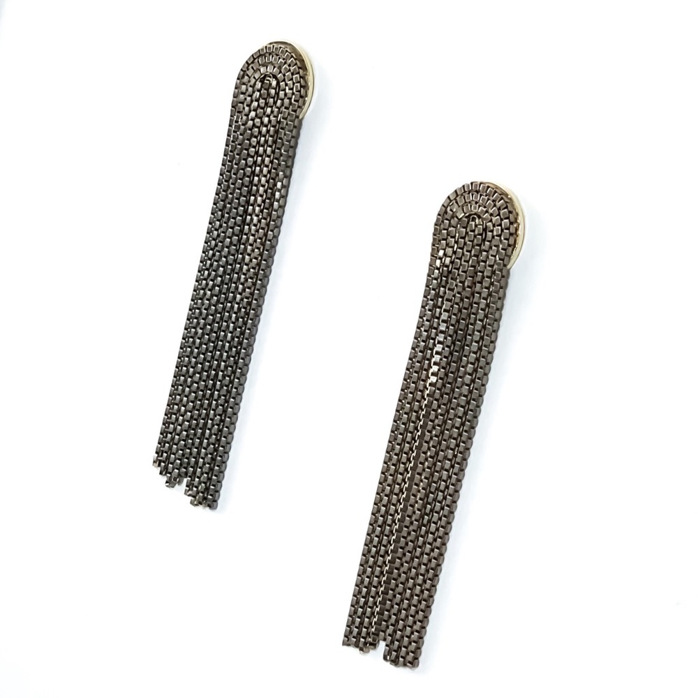 Chain tassel earrings, new